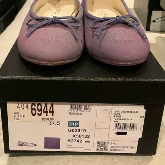 Chanel Flats in Purple, Blue & Pink 21’ Collection - Picture 2 of 5